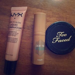 Benefit & Too Faced bronzer & NYX highlighter lot